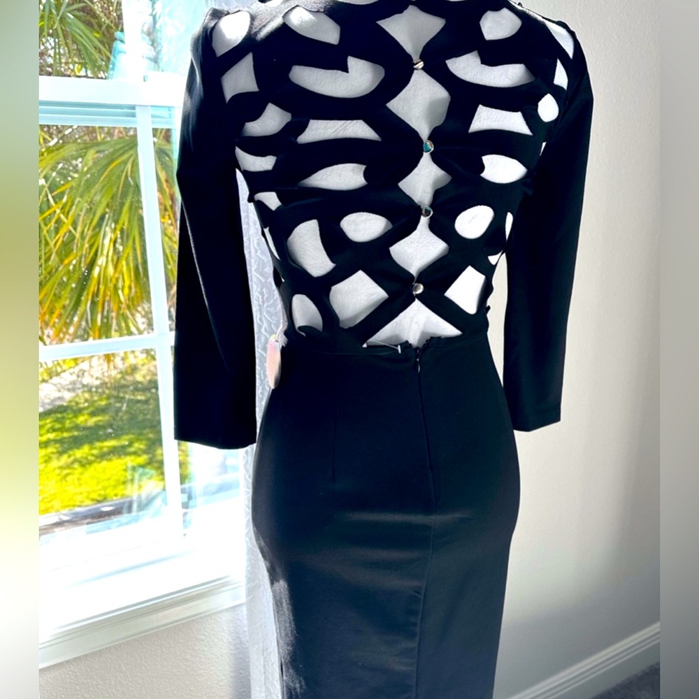 Hot Miami Styles Black Mini Dress